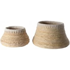CDA Panier Rond En Tressage Abaca Et Corde Rop (set De 2) - Naturel -Petit rangement Soldes Magasin 41020267 2