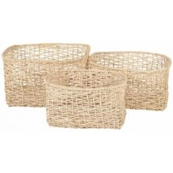 CDA Panier Tressage Abaca Rop (set De 3) - Naturel 6 CDA Panier Tressage Abaca Rop (set De 3) - Naturel -Petit rangement Soldes Magasin 41020341 2