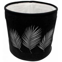 Paris Prix - Panier De Rangement Imprimé "orbella" 30cm Noir & Argent -Petit rangement Soldes Magasin 41309373 2