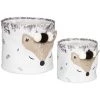 Atmosphera - Set De 2 Paniers De Rangement Renard En Tissu Avec Pompons - Ecru/marron -Petit rangement Soldes Magasin 41316640 1
