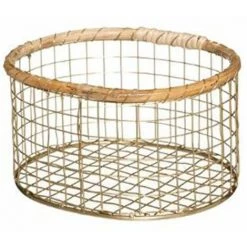 ATMOSPHERA, CRATEUR D'INTRIEUR Lot De 3 Paniers Déco "Wonderly" 29cm Or -Petit rangement Soldes Magasin 41427877 4