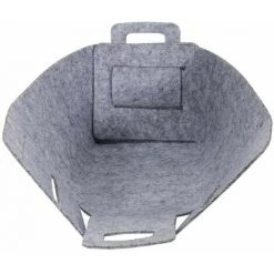 Paris Prix - Panier De Rangement "feutre Pliable" 43cm Gris 9 Paris Prix - Panier De Rangement "feutre Pliable" 43cm Gris -Petit rangement Soldes Magasin 41652690 3