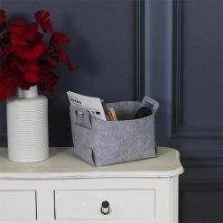 Paris Prix - Panier De Rangement "feutre Pliable" 43cm Gris 11 Paris Prix - Panier De Rangement "feutre Pliable" 43cm Gris -Petit rangement Soldes Magasin 41652690 5