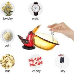 Tomfeel Bird Statue Avec Grosse Bouche Ouverte Bol De Rangement Animal Candy Disque De Bonbons Bol De Fruits Collation Porte-Cles Chambre A Coucher Salon Chambre A Coucher Cuisine Decor De Bureau -Petit rangement Soldes Magasin 42110787 5