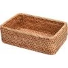 TANABATA Panier Rectangulaire Fait à La Main En Rotin Tressé - Plateau à Fruits Et à Pain - Boîte De Rangement Portable Et Simple Pour Pique-nique - Articles De Cuisine Et Décoration -Petit rangement Soldes Magasin 42414901 1