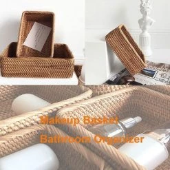 TANABATA Panier Rectangulaire Fait à La Main En Rotin Tressé - Plateau à Fruits Et à Pain - Boîte De Rangement Portable Et Simple Pour Pique-nique - Articles De Cuisine Et Décoration 11 TANABATA Panier Rectangulaire Fait à La Main En Rotin Tressé - Plateau à Fruits Et à Pain - Boîte De Rangement Portable Et Simple Pour Pique-nique - Articles De Cuisine Et Décoration -Petit rangement Soldes Magasin 42414901 5