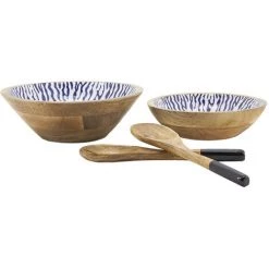 AUBRY GASPARD Corbeille En Manguier Et Résine Diamètre 25 Cm Bleu - Bleu -Petit rangement Soldes Magasin 42488811 3