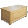 VidaXL Coffre De Rangement 90 X 45 X 45 Cm Bois De Chêne Massif - Brun