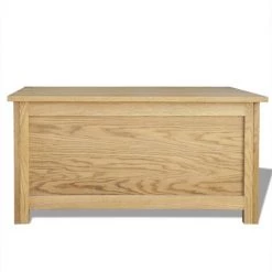 VidaXL Coffre De Rangement 90 X 45 X 45 Cm Bois De Chêne Massif - Brun -Petit rangement Soldes Magasin 4262517 5