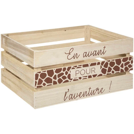 Cagette Bois X 3 Safari - Atmosphera - Beige 4 Cagette Bois X 3 Safari - Atmosphera - Beige – Image 2