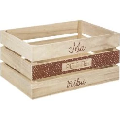 Cagette Bois X 3 Safari - Atmosphera - Beige 8 Cagette Bois X 3 Safari - Atmosphera - Beige -Petit rangement Soldes Magasin 42671104 3