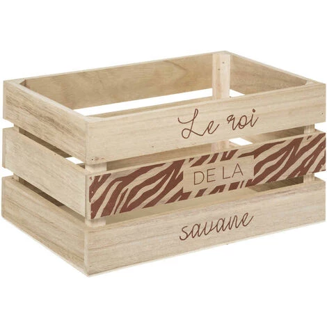 Cagette Bois X 3 Safari - Atmosphera - Beige 6 Cagette Bois X 3 Safari - Atmosphera - Beige – Image 4