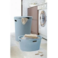 PLASTICOS TATAY Panier à Linge Baobab Bleu Tatay 5 PLASTICOS TATAY Panier à Linge Baobab Bleu Tatay -Petit rangement Soldes Magasin 42709441 2