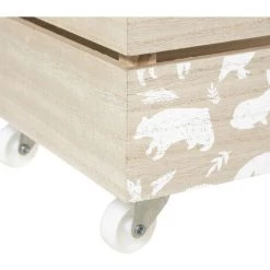 Atmosphera - Set De 2 Coffres à Jouets Cagettes Sur Roulettes En Bois Blanc - Blanc -Petit rangement Soldes Magasin 42757149 5