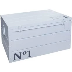 Malle Métal House X 3 - Atmosphera - Blanc/Kaki/Gris -Petit rangement Soldes Magasin 42850539 3