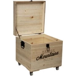 Malle Carré Bois Wild X 3 - Atmosphera - Bois -Petit rangement Soldes Magasin 42850544 3