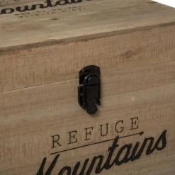 Malle Carré Bois Wild X 3 - Atmosphera - Bois -Petit rangement Soldes Magasin 42850544 4