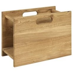 Porte Revues En Bois Massif Coloris Chêne Huilé - Dim : L 40 X H 21 X P 30 Cm -PEGANE-