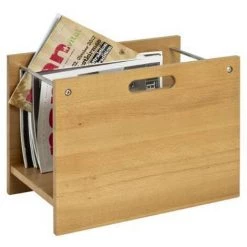Porte Revues En Hêtre Massif Coloris Hêtre - Dim : L40 X P25 X H30 Cm -PEGANE - -Petit rangement Soldes Magasin 42852549 2