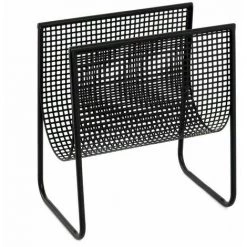 Porte-revues Coloris Noir En Métal - L 37 X P 22 X H 30 Cm -PEGANE-