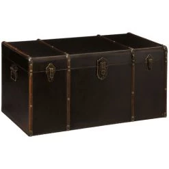 Lot De 3 Malles British Flower - Atmosphera - Noir -Petit rangement Soldes Magasin 42861999 3