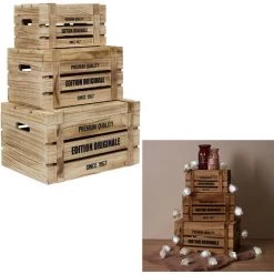 BOITE DE RANGEMENT CAGETTE DE RANGEMENT MALLE BOIS