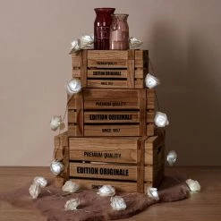 BOITE DE RANGEMENT CAGETTE DE RANGEMENT MALLE BOIS -Petit rangement Soldes Magasin 43105927 3