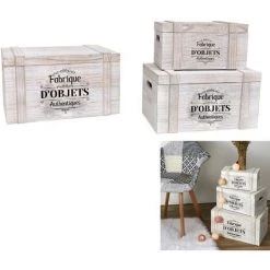 BOITE DE RANGEMENT CAGETTE DE RANGEMENT MALLE CREUSE