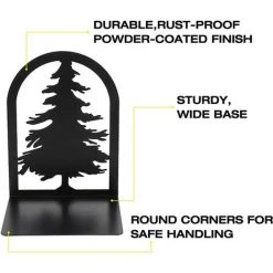 BRIDAY Serre Livre Noir, 2 Pièces Cale Livre Etagere En Métal, Serre Livres Design, Bloc Livre, Séparateur De Livres Pour Enfants, Bureaux, écoles, Salons, Librairie Et Bibliothèque -Petit rangement Soldes Magasin 43147833 3