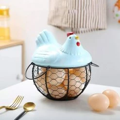 BRIDAY Oeuf Panier Porte Poulet En Forme De Panier De Fruits En Métal Fil, Panier Une Oeufs En Fer, Table Snacks Stockage Organisateur De Cuisine, Panier De Collecte Vintage, Avec Poignée (MT02) 9 BRIDAY Oeuf Panier Porte Poulet En Forme De Panier De Fruits En Métal Fil, Panier Une Oeufs En Fer, Table Snacks Stockage Organisateur De Cuisine, Panier De Collecte Vintage, Avec Poignée (MT02) -Petit rangement Soldes Magasin 43155187 4
