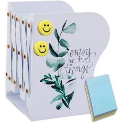 TANABATA Serre Livre Serre-livres En Métal Réglable En Fer Pour La Maison, Le Bureau, L'école, La Bibliothèque (blanc, Medium)