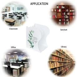 TANABATA Serre Livre Serre-livres En Métal Réglable En Fer Pour La Maison, Le Bureau, L'école, La Bibliothèque (blanc, Medium) -Petit rangement Soldes Magasin 43186563 5