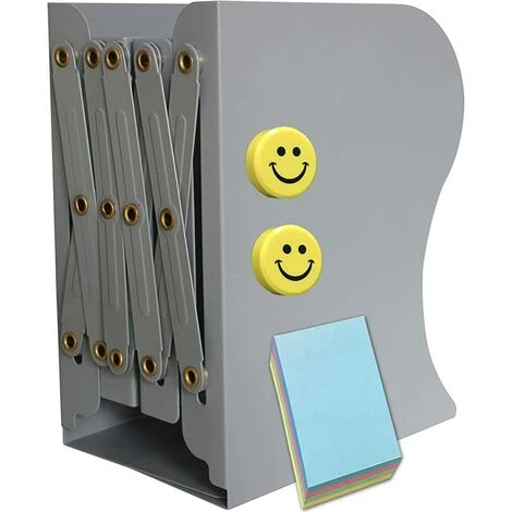 TANABATA Serre Livre Serre-livres En Métal Réglable En Fer Pour La Maison, Le Bureau, L'école, La Bibliothèque (Gris, Medium) 3 TANABATA Serre Livre Serre-livres En Métal Réglable En Fer Pour La Maison, Le Bureau, L'école, La Bibliothèque (Gris, Medium)