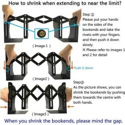 TANABATA Serre Livre Serre-livres En Métal Réglable En Fer Pour La Maison, Le Bureau, L'école, La Bibliothèque (Gris, Medium) 11 TANABATA Serre Livre Serre-livres En Métal Réglable En Fer Pour La Maison, Le Bureau, L'école, La Bibliothèque (Gris, Medium) -Petit rangement Soldes Magasin 43186565 5