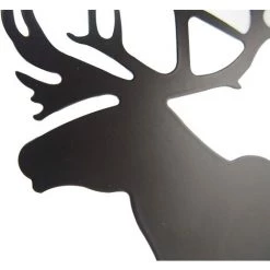 TANABATA Serre Livre Serre-livres En Métal Antidérapant Avec Motif D'élan Et D'élan - Noir -Petit rangement Soldes Magasin 43186592 5