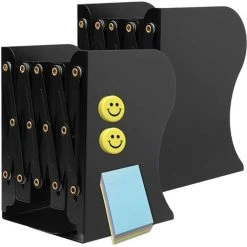 TANABATA Serre Livre Serre-livres En Métal Réglable En Fer Pour La Maison, Le Bureau, L'école, La Bibliothèque (blanc, Medium)