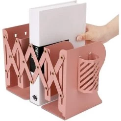 TANABATA Serre Livre Serre-livres En Métal Réglable Et Robuste Organiseur De Bureau Accessoires Bureau Scolaires Pour La Maison, Bureau, L'école, Bibliothèque, Imitation Bois 11 TANABATA Serre Livre Serre-livres En Métal Réglable Et Robuste Organiseur De Bureau Accessoires Bureau Scolaires Pour La Maison, Bureau, L'école, Bibliothèque, Imitation Bois -Petit rangement Soldes Magasin 43186702 5