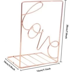 TANABATA Serre Livre 2pièCes Creative Metal Book Stand,éTagèRe En Fer Or Rose Support De Rangement Pour Papeterie Pour Bureau éTudiant Utilisé Pour Stocker Et Organiser De Bureau Et éTagèRes De Bricolage -Petit rangement Soldes Magasin 43313481 3