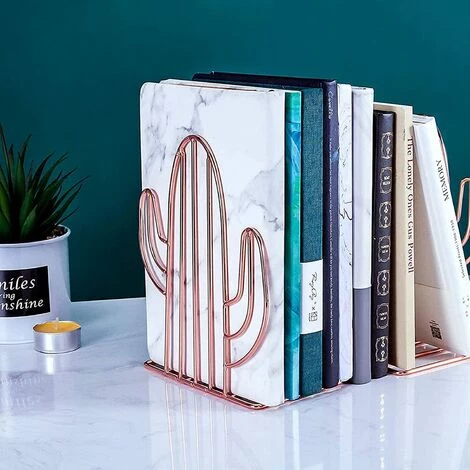 TANABATA Serre Livre Serre Livres En Métal De Forme Créative Serre Livres De Style Nordique Book Rack Serre Livres Serre Livres Décoratifs Modernes Mignon Cactu Or Rose Pour Organiser Des Livres Magazines CD 2 Pièces 7 TANABATA Serre Livre Serre Livres En Métal De Forme Créative Serre Livres De Style Nordique Book Rack Serre Livres Serre Livres Décoratifs Modernes Mignon Cactu Or Rose Pour Organiser Des Livres Magazines CD 2 Pièces – Image 5