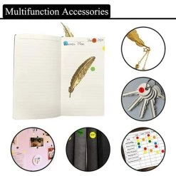 TANABATA Serre Livre [4 Signets De Plumes]Serre Livre,Serre Livres Design, Presse Livre Metal, Serre-livres Noir[Lourds][coussinets Antidérapants]Bloc Livre Etagere En Métal, Cale Livre Enfants De Bibliothèque -Petit rangement Soldes Magasin 43313782 5