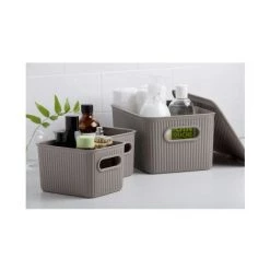 PLASTICOS TATAY Panier De Rangement Baobab M Taupe Tatay -Petit rangement Soldes Magasin 43390129 2