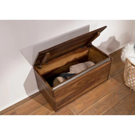 MASSIVMOEBEL24.DE Coffre 80x40 Palissandre Laqué Noble Unique SYDNEY #138 - Brun 5 MASSIVMOEBEL24.DE Coffre 80x40 Palissandre Laqué Noble Unique SYDNEY #138 - Brun – Image 3