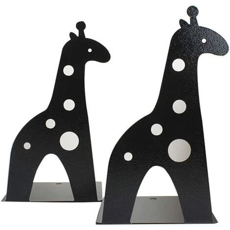 Kueatily Serre-livres En Métal Antidérapant En Forme De Girafe - 21 Cm - Pour Enfants - Pour Bibliothèque, école, Bureau, Maison, étude - Noir 4 Kueatily Serre-livres En Métal Antidérapant En Forme De Girafe - 21 Cm - Pour Enfants - Pour Bibliothèque, école, Bureau, Maison, étude - Noir – Image 2