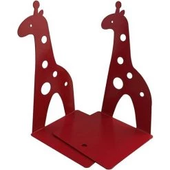 Kueatily Serre-livres En Fer Antidérapant En Forme De Girafe - 21 Cm - Pour Enfants, Bibliothèque, école, Bureau, Maison - Rouge -Petit rangement Soldes Magasin 43712836 3