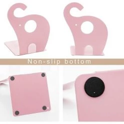 Kueatily Serre Livre, Cale Livre En Métal Pour Enfants, 1 Paire De Serre-Livres Décoratifs Créatifs Pour Bibliothèque, Bureau, Maison, École (Éléphant) -Petit rangement Soldes Magasin 43712840 4