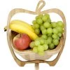 BARES Panier Pliable En Bambou Bol Décoratif, Bol De Fruits, En Bois Apple 1 BARES Panier Pliable En Bambou Bol Décoratif, Bol De Fruits, En Bois Apple -Petit rangement Soldes Magasin 44486368 1