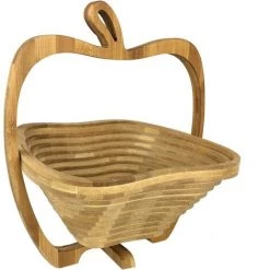 BARES Panier Pliable En Bambou Bol Décoratif, Bol De Fruits, En Bois Apple -Petit rangement Soldes Magasin 44486368 5