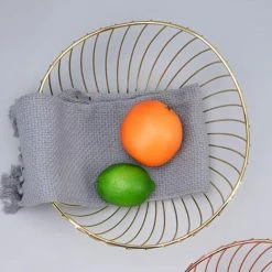 BARES Corbeille à Fruits, Panier à Fruit Multifonctionnel, Panier De Stockage De Fer, Pour Stocker Des Fruits, Des Collations Et Des Légumes Dans La Cuisine (d'or) -Petit rangement Soldes Magasin 44486376 5