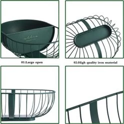 BARES Panier à Fruits Multifonction En Fer Doré, Boîte Intérieure Amovible, Bol De Stockage De Fruits, Légumes, Pain, Bonbons, Doré -Petit rangement Soldes Magasin 44486384 5