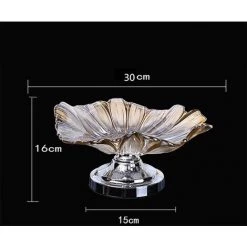 BARES Verre Cristal Corbeille à Fruits, Table Grande Porte-Fruits Grande Porte-Fruits Corbeille à Fruits Design Corbeille Coupe à Fruits,15x16x30cm/6x6x12inch -Petit rangement Soldes Magasin 44486393 2